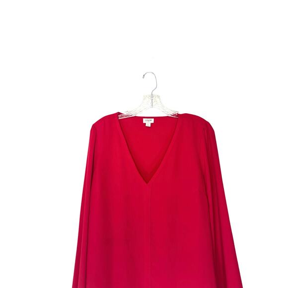J.Crew Pink Office Work‎ Career Business Corporate V-Neck Blouse Large BK466 - Picture 3 of 11